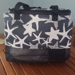Sand N' Shore Thermal Tote, Navy Starfish Splash
